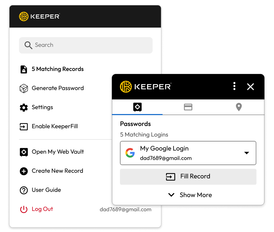 keeper password manager manual