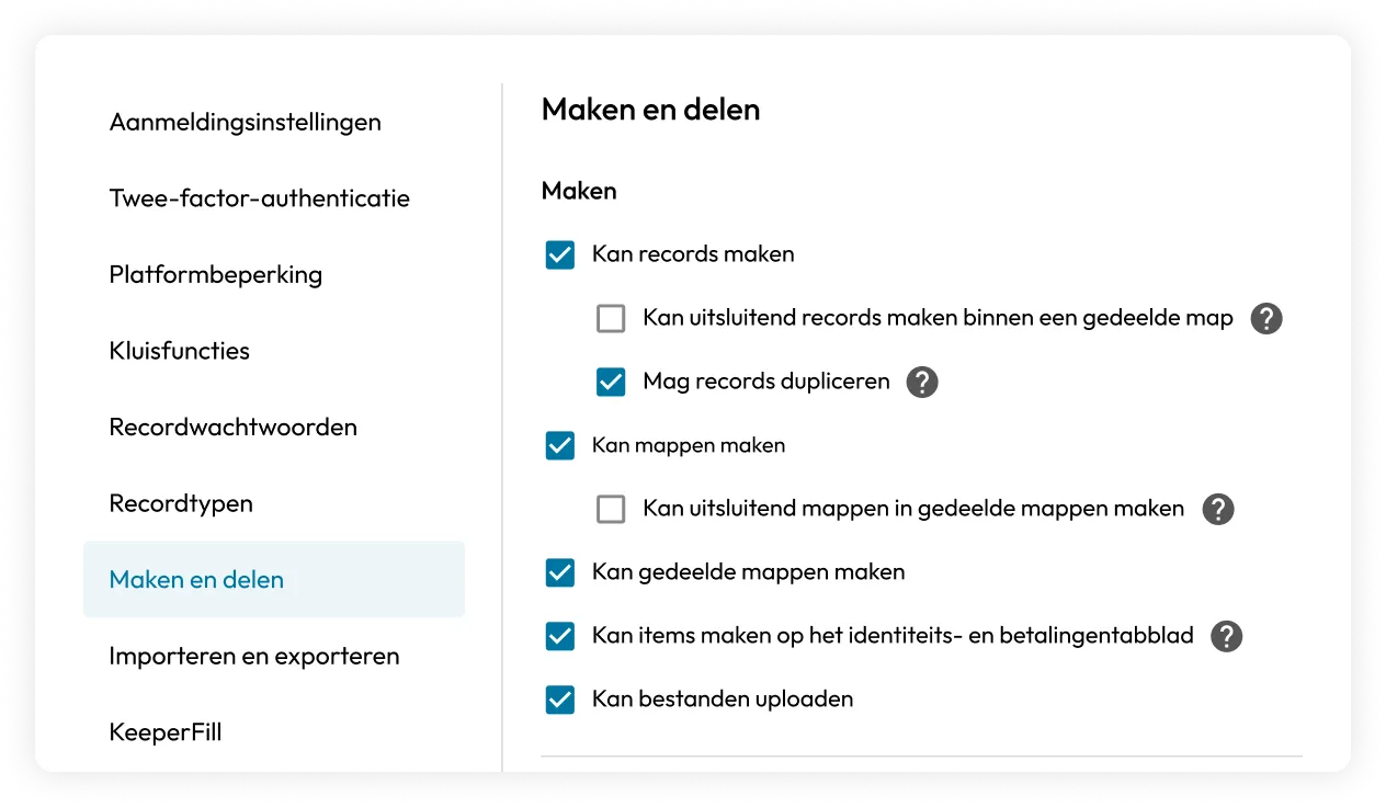 Het veilig delen van bestanden met derden inschakelen