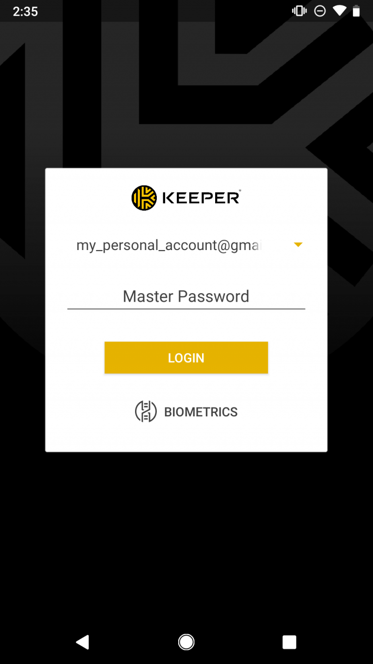 keeper password manager initial release